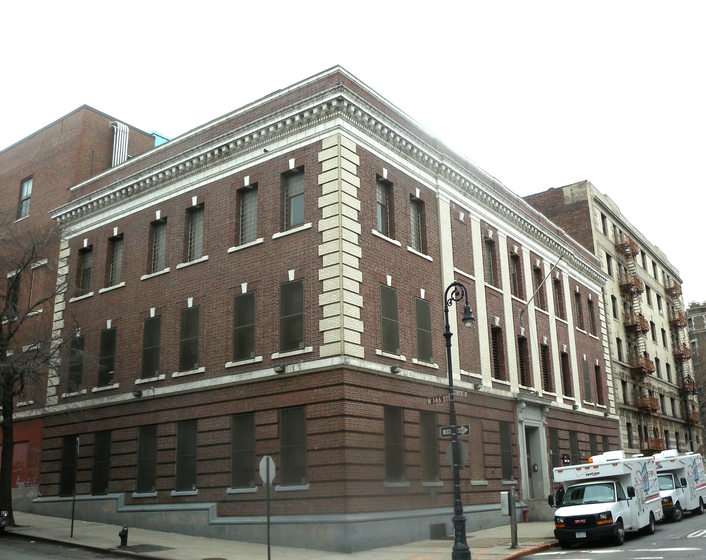 New York Telephone Convent Avenue Central Office — 380–386 Convent Avenue — The New York Telephone central office on Convent Avenue near West 146th Street, photographed in 2011.