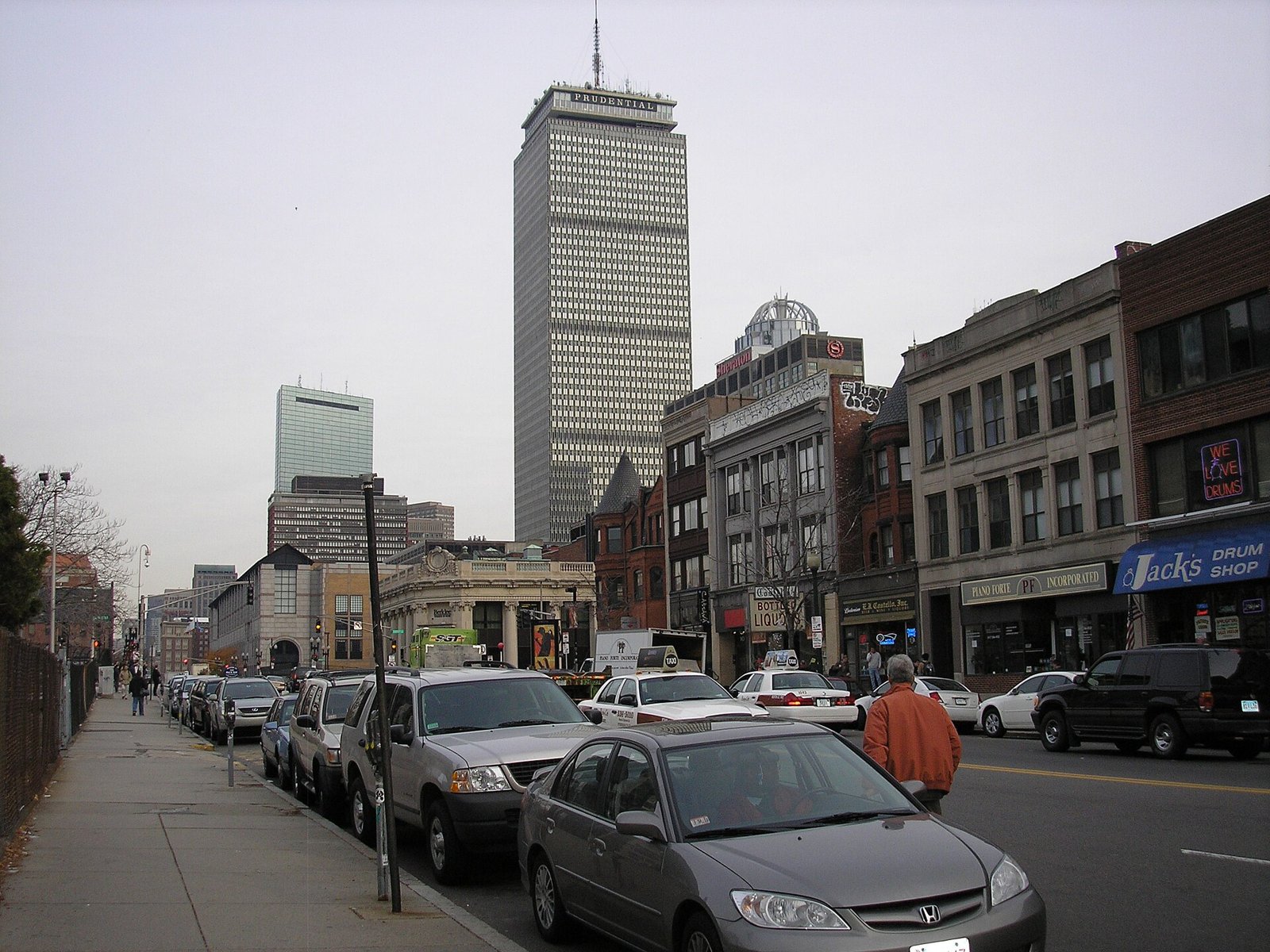 Prudential - Boston — Prudential Tower seen from Boylston Street, a current view of the Prudential Center complex.