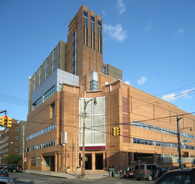 Wyckoff Heights Medical Center — Major Modernization Project — Wyckoff Heights Medical Center from Wyckoff and Dekalb Avenues, photographed in 2011.
