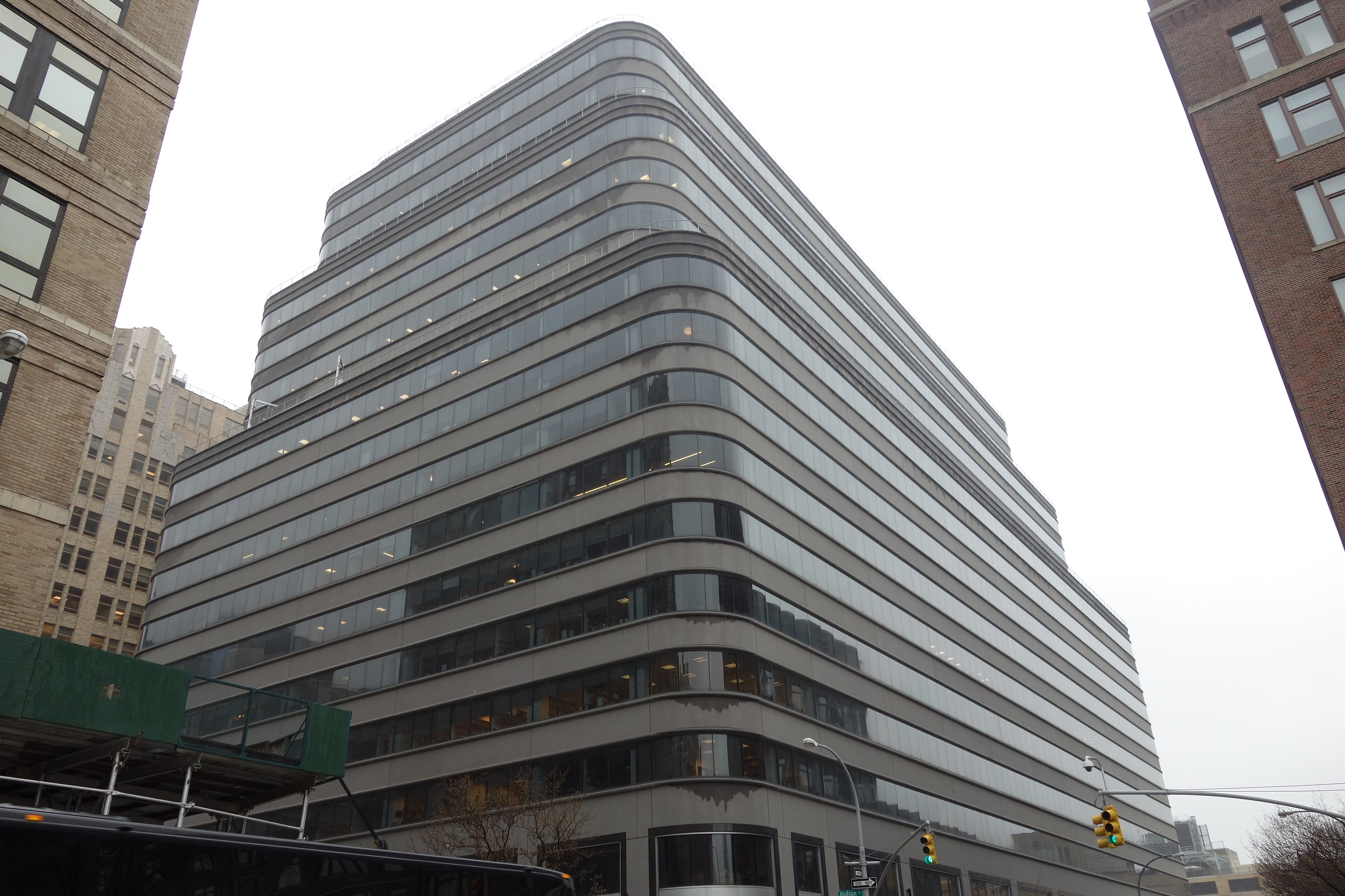 375 Hudson Street — Saatchi & Saatchi headquarters project — 375 Hudson Street at Houston Street, photographed in 2018.