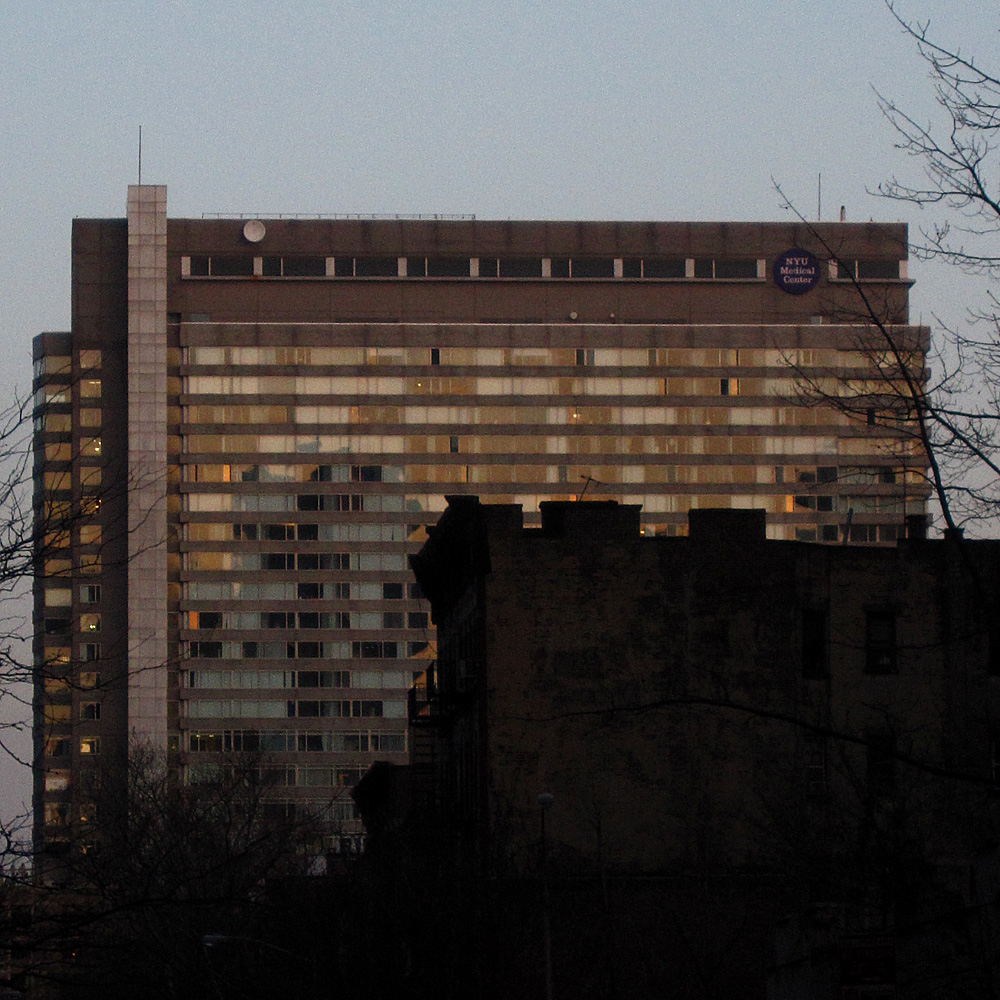 NYU Medical Center — Skirball Institute of Biomolecular Medicine and Residential Tower — The Skirball Institute at the NYU Medical Center, photographed in 2010.