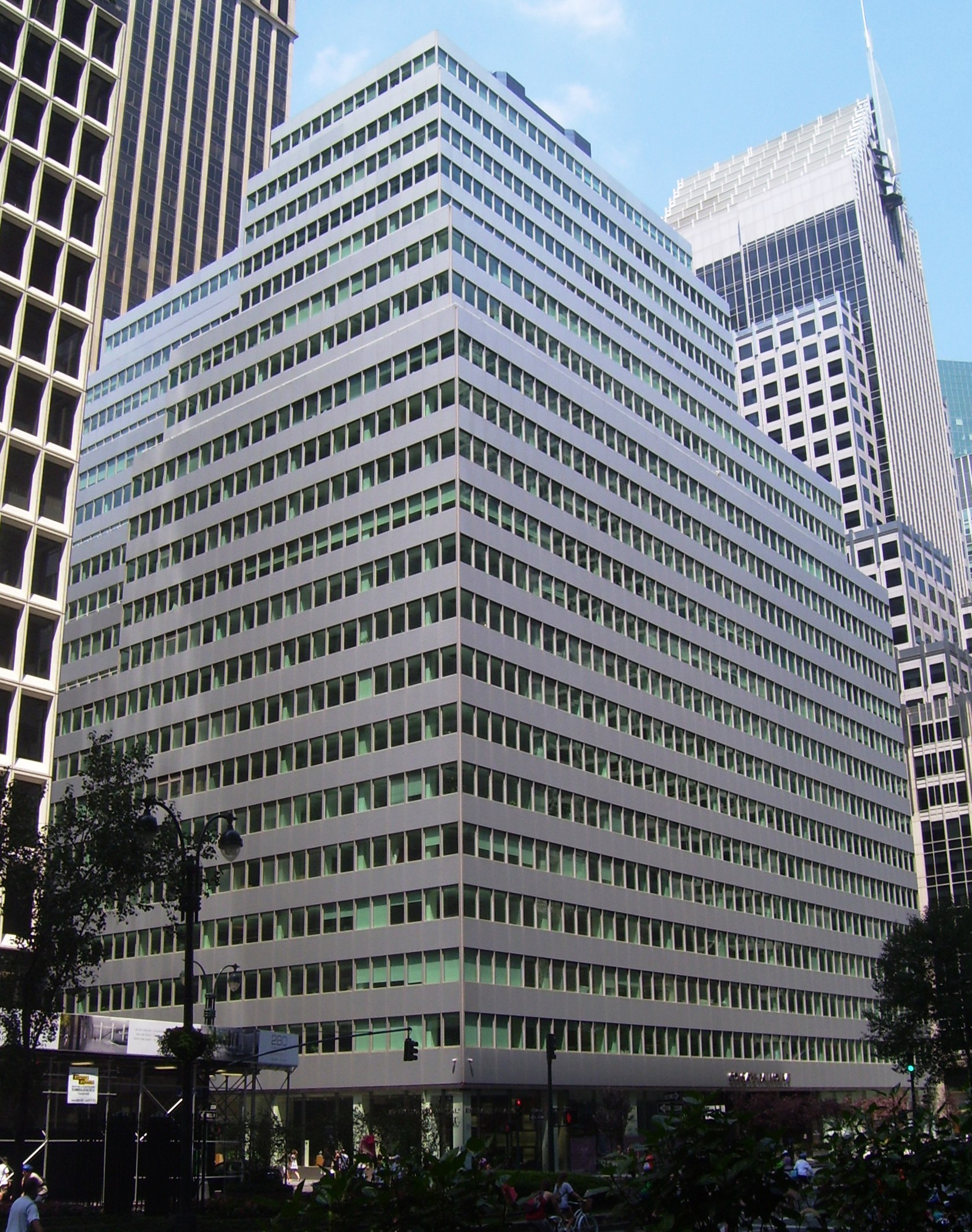 Barclays Bank of New York — 300 Park Avenue alteration — The Colgate-Palmolive Building at 300 Park Avenue between East 49th and 50th Streets in Midtown Manhattan, New York City was completed in 1955 and was designed by Emery Roth & Sons in the…. Photographed in 2012; a current view, not a construction-period photograph.