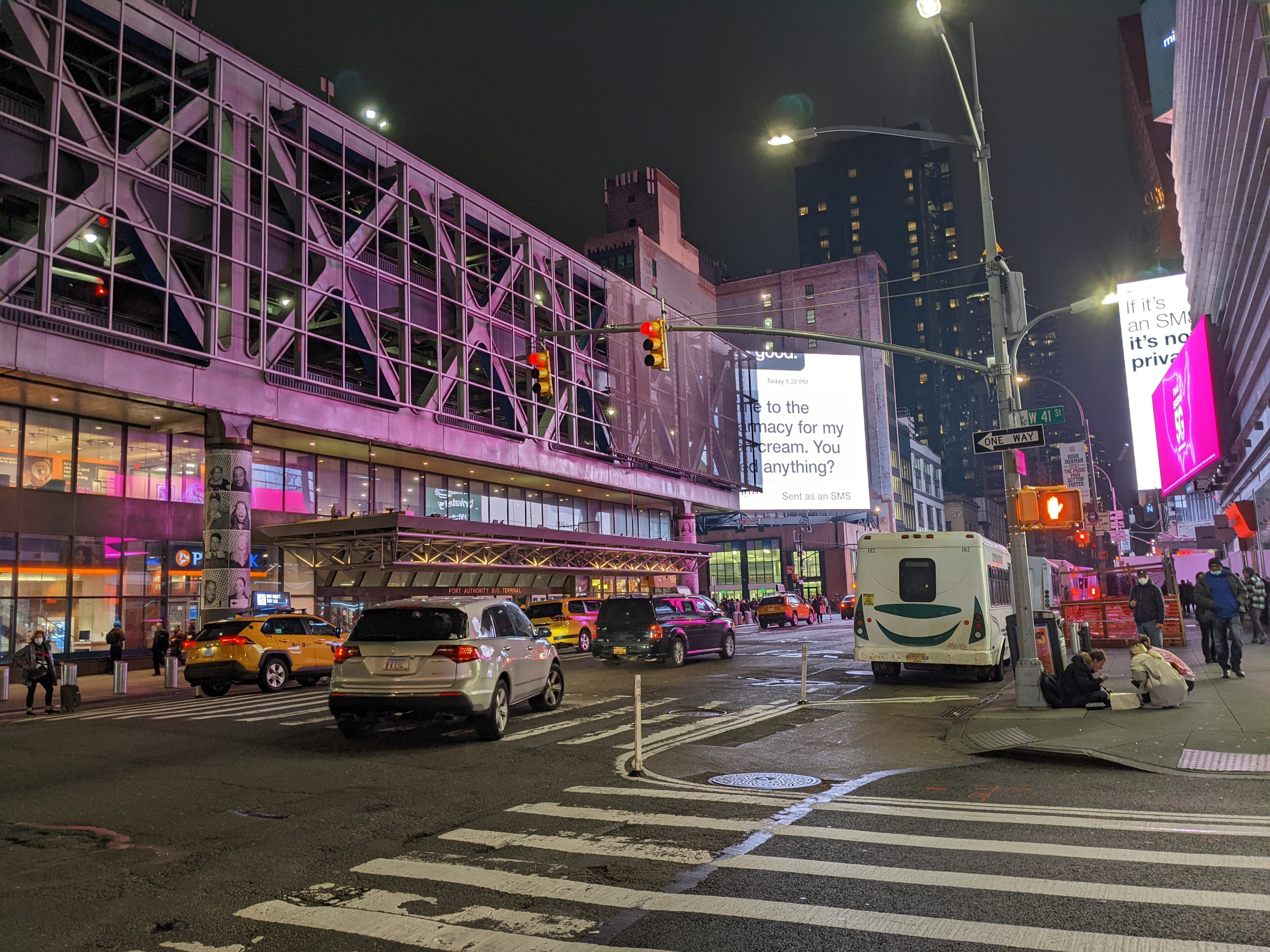 Port Authority Bus Terminal — 1975–79/81 North Wing expansion — The bus terminal photographed in 2022. Current exterior, not the 1970s expansion under construction.
